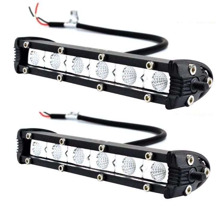 Slim Single Row 18W LED Work Light Bar Offroad Fog Lamp Car SUV Truck Motorcycle 7inch 18W LED Spot Light Bar