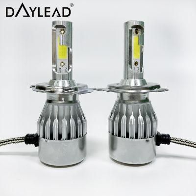 Aviation Aluminum Alloy Automotive LED Light High Power High Lumen C6 Car LED Headlight