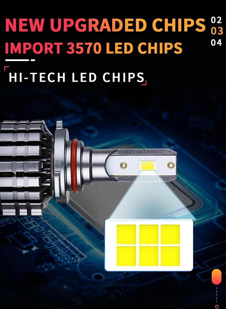 8500lumen H8 H1 H3 H13 H7 9004 9006 H11 H4 9007 9005 H4 Bulbs LED Headlamp