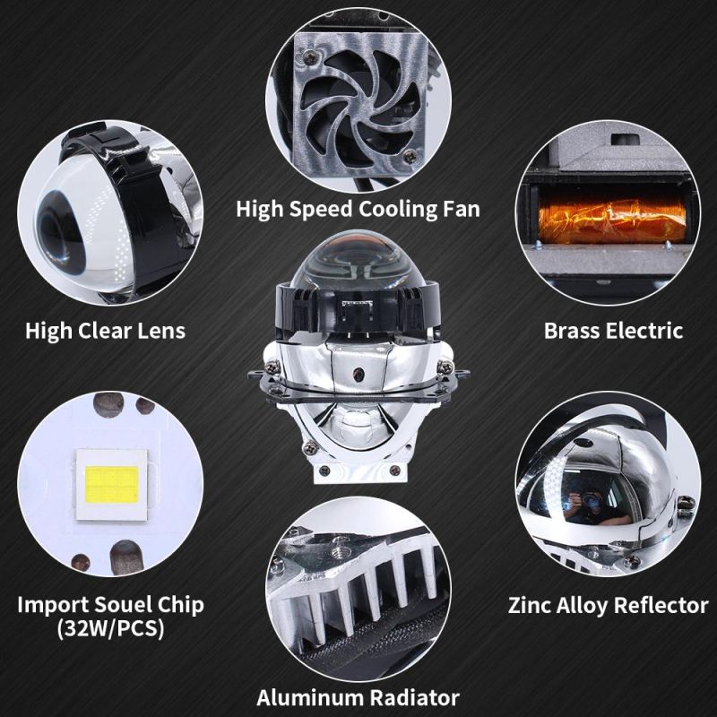 Auto Lightech Rx9 Car Headlight Projector 35W Headlight Projector Kit 6000lumen Projector Lens LED