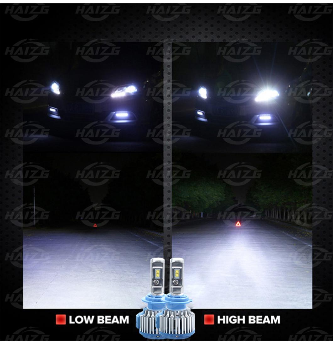 Haizg T1 H4 LED Headlight Kit 50W 8000lm H1 H3 H7 H8 H9 H11 Hb3 Hb4 Fun LED Bulb Light Fog Light Drive Kit Luz LED Focos LED Kit Car LED