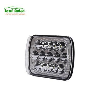 Square 7X6 LED Headlights H4 Light for Jeep Wrangler Yj Cherokee Comanche 5X7&quot; LED Square Headlight 12V 12V