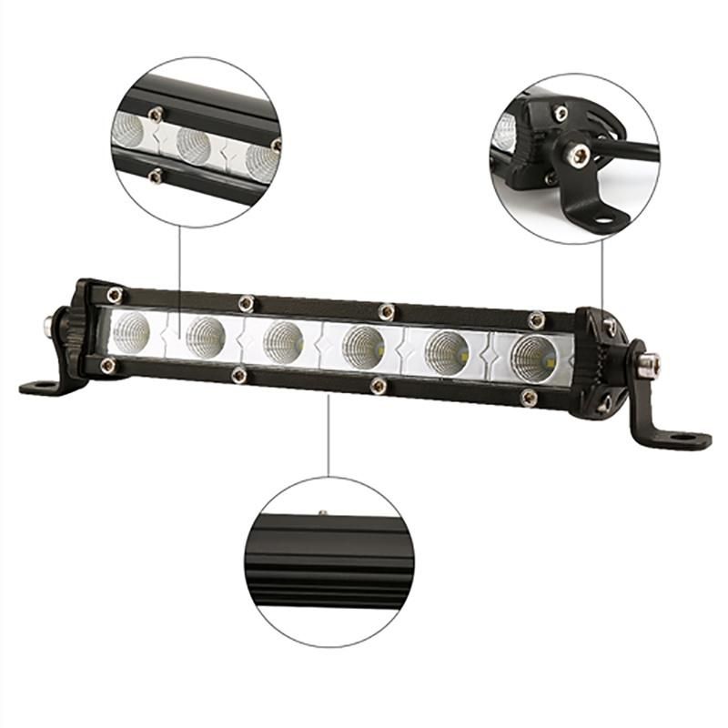 7inch LED Straight Light Bar 18W LED Car Bar Lighting