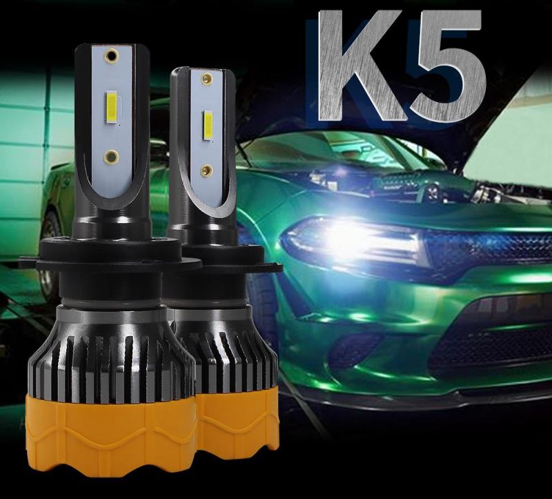 Lightech K5 LED Headlight Bulb H7 with S2 LED Light 8000lm Best Beam Pattern Lamp H4 9007