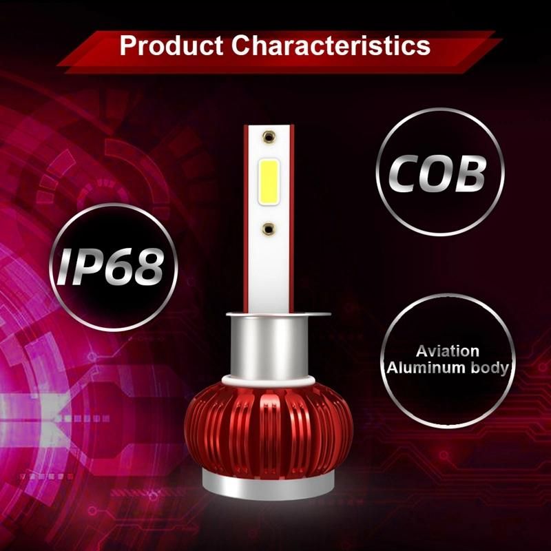 Super Bright Red Colour Design Auto Bulb K1 H1h7h3h8h13 Lights 9005 9006 LED Car Light