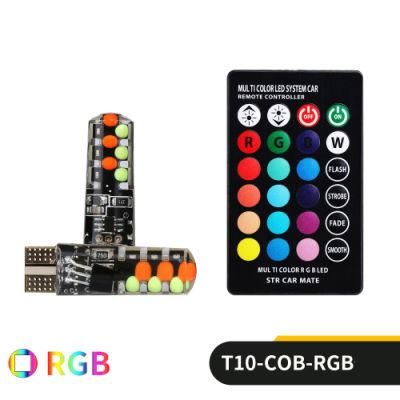 T10 RGB COB Interior LED Light 5050 SMD with Remote Control