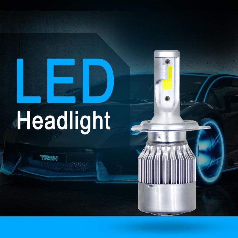 Wholesale C6 Car Light Cheap 9003 Hb2 H4 LED Headlight Bulb Two Sides 72W 8000lm