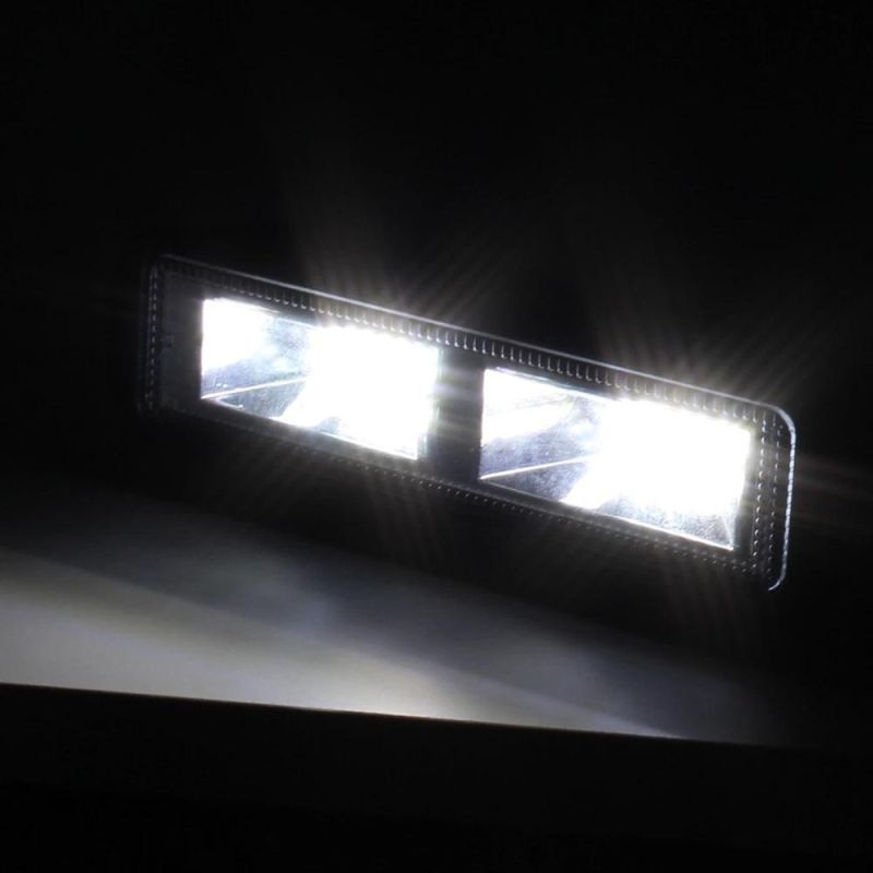 6.3 Inch 48W Mini LED Work Light Strip Spot&, Flood Light Bar SUV Driving Offroad