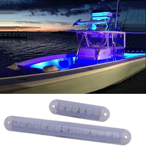 White Blue LED Boat Courtesy Lights 12 Volt LED Accent Light