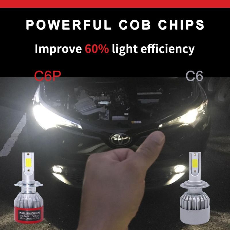 Newest C6 LED Headlight H4 H7 H11 Auto Lamps Car LED Light Bulb