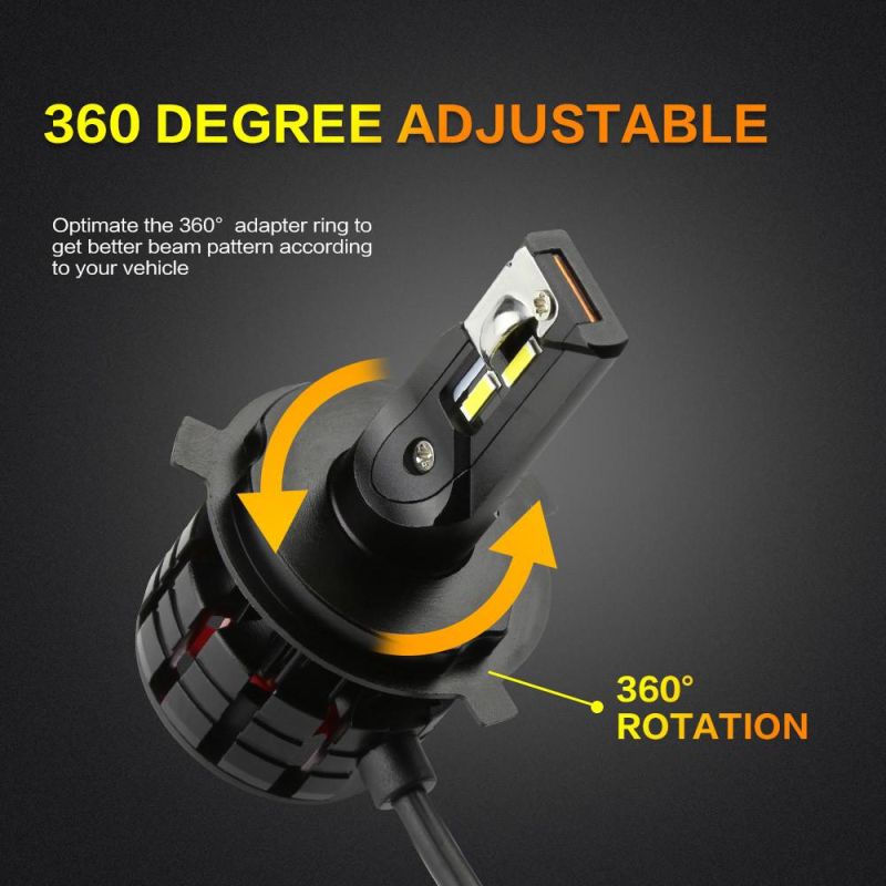 Highlight Spotlight LED Car Headlight Csp M2 55W 12000lm 6500K 9-32V H4 H7 9005 9006 Auto Headlamp LED Headlight LED Bulb