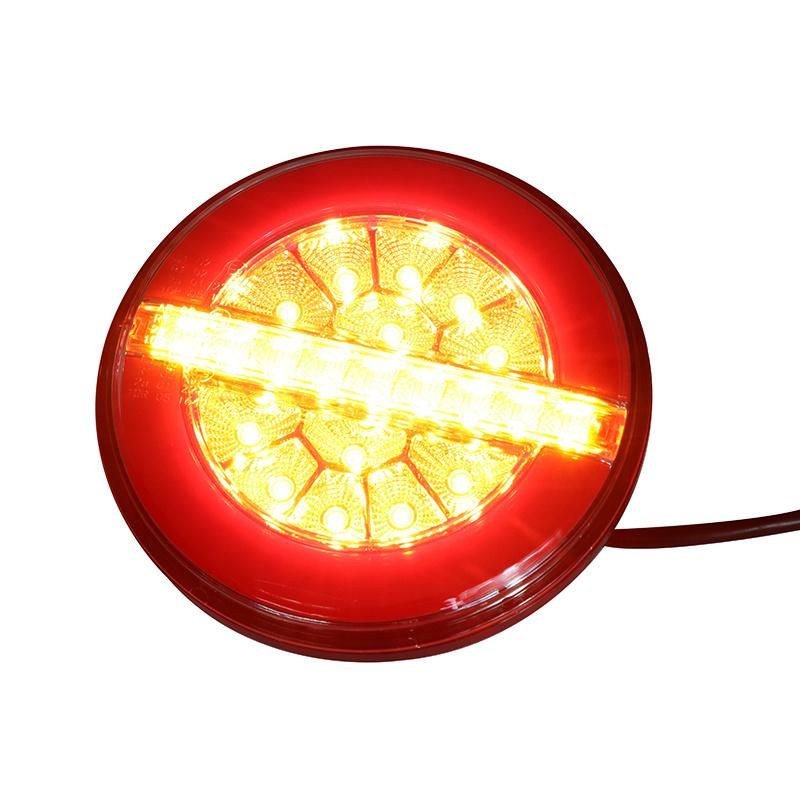 24V 5.5" LED Round Multi-Functional Modern Design Hamburger Lamp Rear Lamp LED Tail Lights Stop Turn Truck Tail Lights