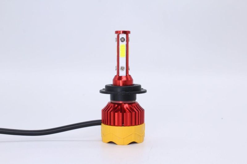 New LED Headlight K7 H4 LED Headlight Bulbs Four Sides 9003 72W 8000lm COB Chips Low Beam Fog Light Quick Installation