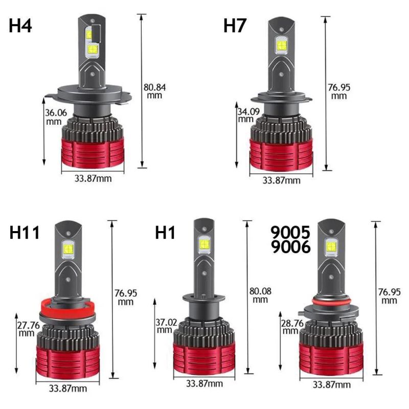 Spotlight LED Headlight H4 H11 9006 Xhp50 LED Headlight for Car