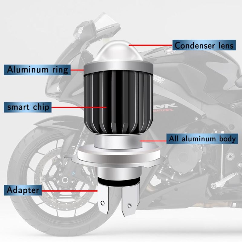 Hot Sales15W 1500lm 12V 80V Lp05 LED Motorcycle Headlight IP68 H4 Ba20d LED Headlight Bulb