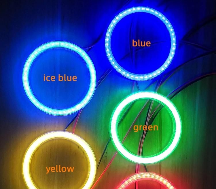 LED Angel Eyes Daytime Running Light for Fog Light Headlight Waterproof Universal Electric Bike Motorcycle White Red Blue Car ATV Driving Working Light