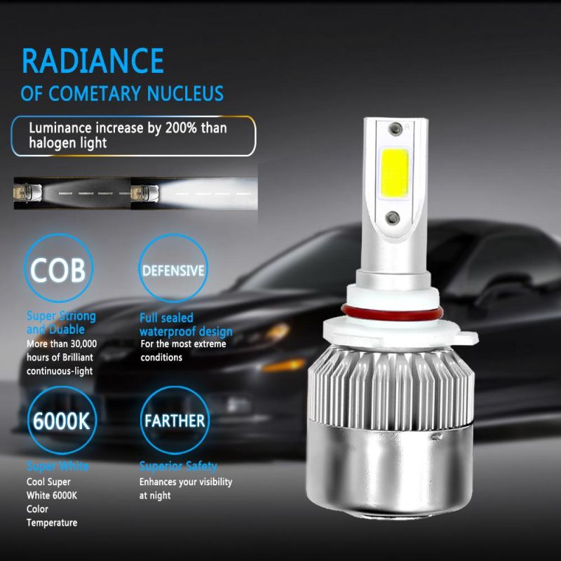 Wholesale Cheap 9006 Hb4 C6 LED Headlamp Light 72W 8000lm