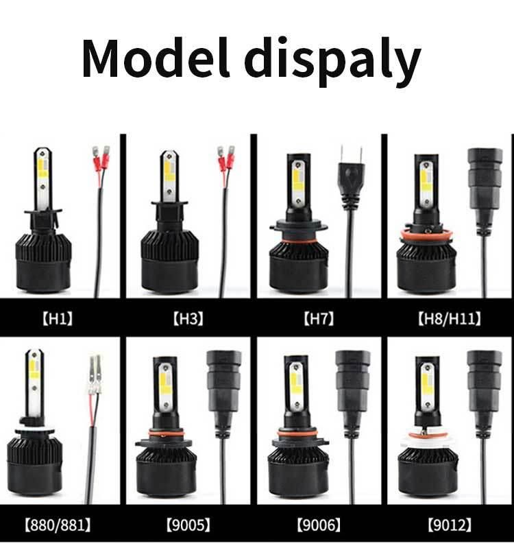 Hottest Sale 4color Car LED Bulb H1 H3 H4 H11 H7 Auto LED Headlight Four Color 9005 9006 H13