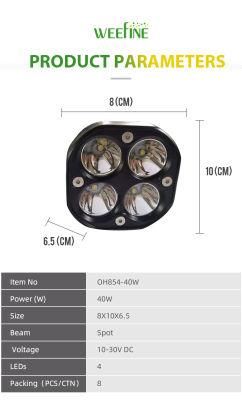 High Power 40W 4 Ledsled Work Lamp Side Mount LED Work Light