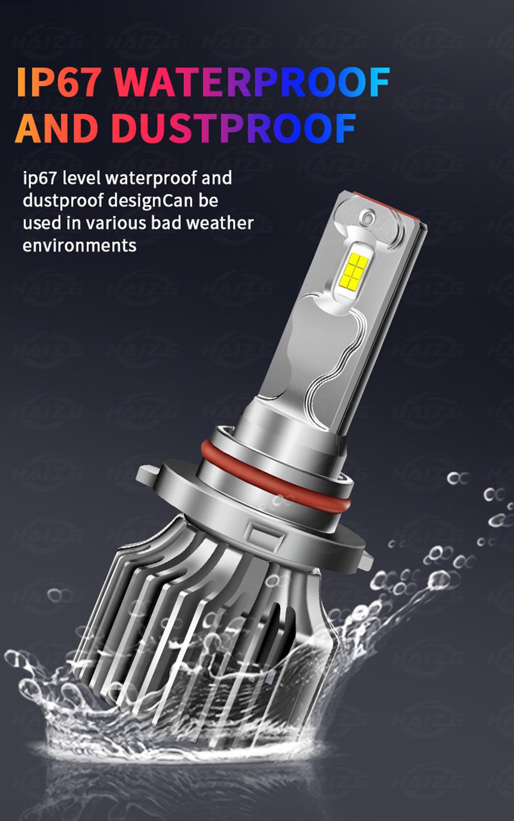 Haizg Auto Lighting System Super Bright H4 CREE Car LED Headlight Bulbs 9005 9006 12V 24volt F8 LED Headlight H7 LED H4