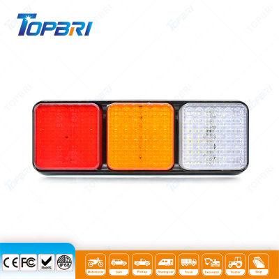 Emark LED Red Amber White Safety Combination Rear Light Truck Trailer Warning Light