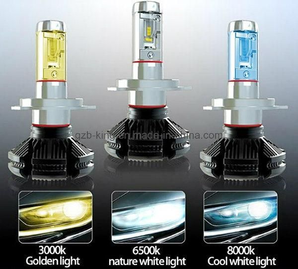 Bright Fanless X3 6000lm Phi-Zes H4 Car LED Headlight