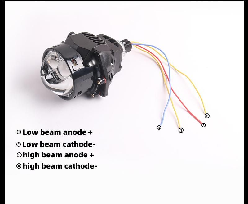 Aftermarket Automotive LED Lighting Bulbs 3 Inch Sanvi Brand S13 Bi LED Projector Lens Headlight Conversion Kits for Car Motorcycle Light 3 Lens 68W 5500K Lamps