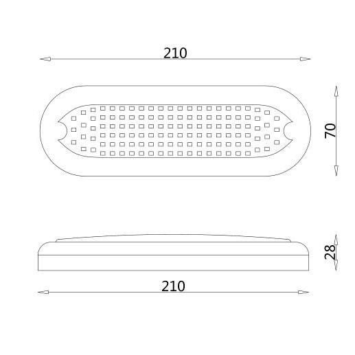 Surface Mounted White Blue LED Dock Light with Ss Trim