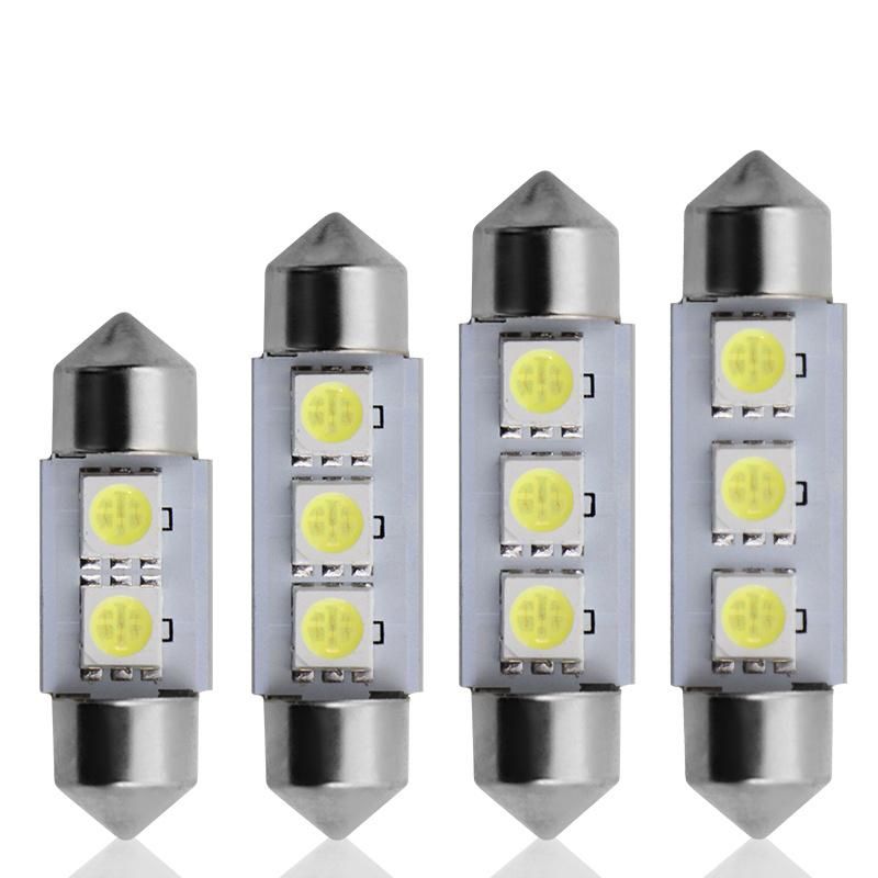 LED C5w 5050 3 SMD 36mm 39mm 41mm DC 12V Festoon Interior Dome Door Light Free Light Lamp Turn Signal Bulb