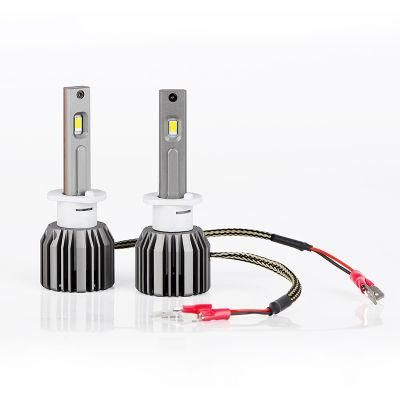 H1 LED Fan Cooling Headlight Fog Light Conversion Kit with Internal Drivers 5000 Lumen LED Headlight Bulbs H1