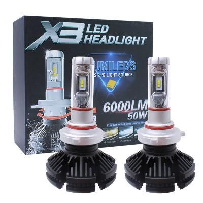 High Quality LED Headlights H4 H7 H11 9005 9007 50W 6000lm 9-32V 6000K Headlamp LED Motorcycle Headlight Fog Lamps