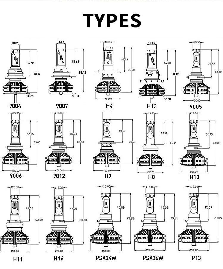 X3 S1 H4 Car LED Light for Auto