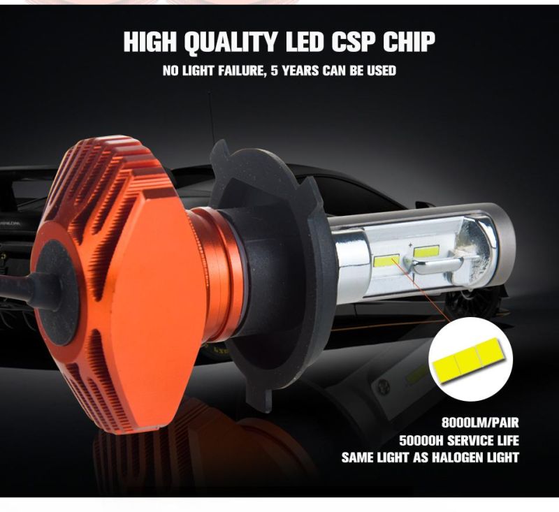 Cheapest S1 LED Csp Chip H4 Headlight 50W 5000lm 12V 6000K LED Car Headlight H7 H11 9004 9007 LED Canbus Auto Headlight Bulb