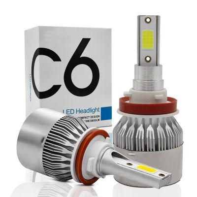 China Factory Wholesale Lowest Price LED C6 36W H1 H3 H7 H11 9005 9006 Csp COB 10000lm Super Bright 880 Car LED Headlight Bulb