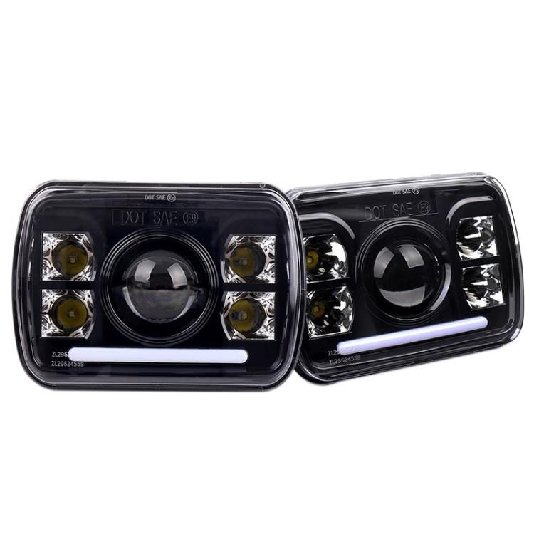 5X7 LED Waterproof Square LED Headlight for Jeep Cherokee Xj Yj Truck Sealed Beam Turn signal 7X6 Inch Headlamp 7 Inch