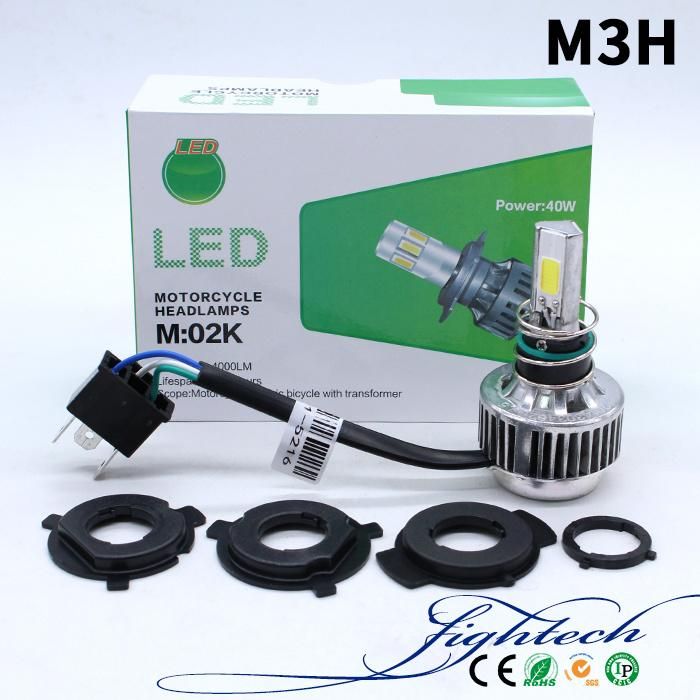 Projector H4 High Low Head Light H4 H5 H6 P15D Ba20d 30W LED Headlight for Motorcycles