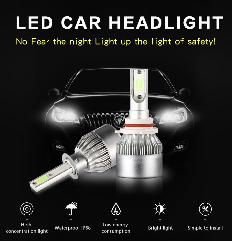 Super Bright Car Headlight Turbo LED Bulb 19007 9005 9006 Super Bright Lamp Fog Light