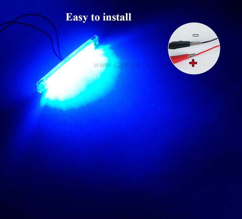 Transparent Shell Blue Color LED Side Marker Lamps for Truck Trailer Vessel Boat Ship Tractor