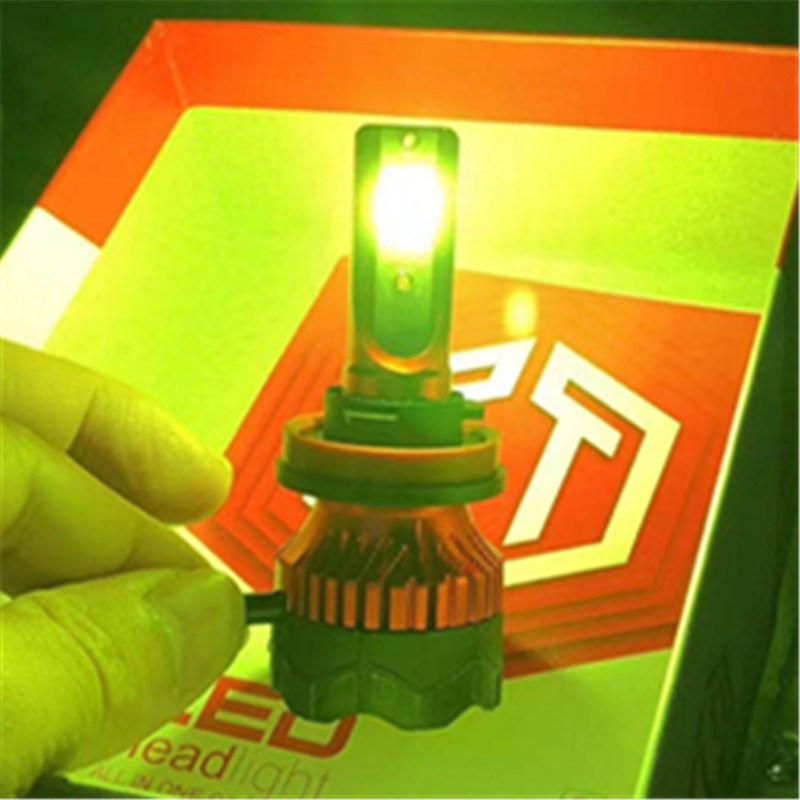 Cross-Border New K5 Green Lemon LED Car Headlight Fog Lamp Lemon Yellowh1 H4 H7 H11 9905 9006 Headlight Car Bulb