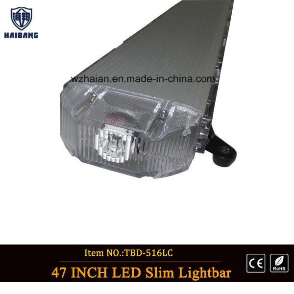 Super Slim Aluminum LED Warning Strobe Light Bar in Amber LEDs