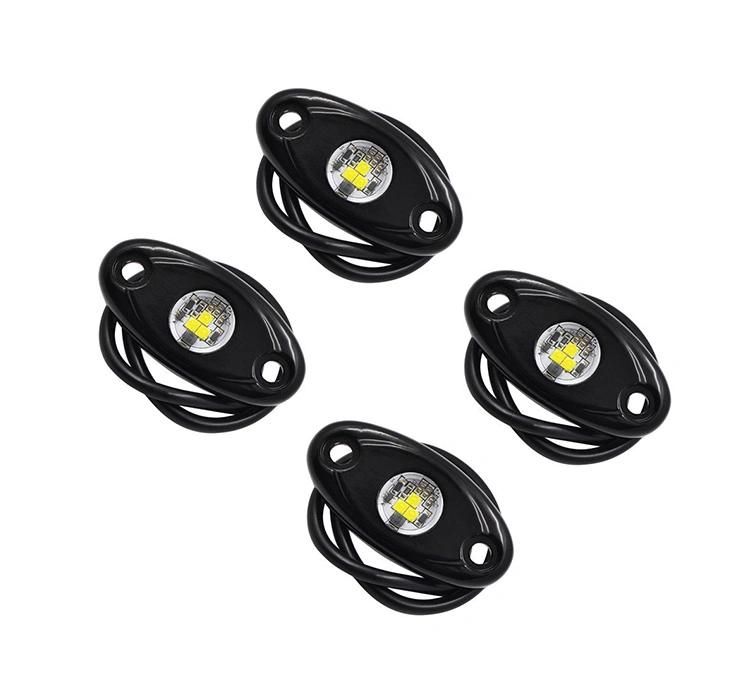 4 Pods RGB LED Rock Lights with Bluetooth Controller Remote Multicolor Neon LED Light Kit for Music Mode Flashing