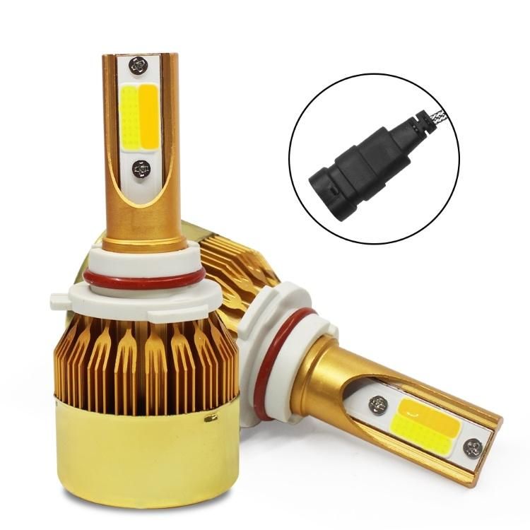 Luces LED H7 H11 C6 LED Car Headlight Focos LED 9006 H1 H3 9005 880 881 H4 LED 3000K 6000K Dual Color LED Headlight C6