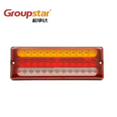 Factory Price 12V 24V Rectangle LED Trailer Light Turn Indicator Stop Tail Reverse Combination Tail Lamp Truck