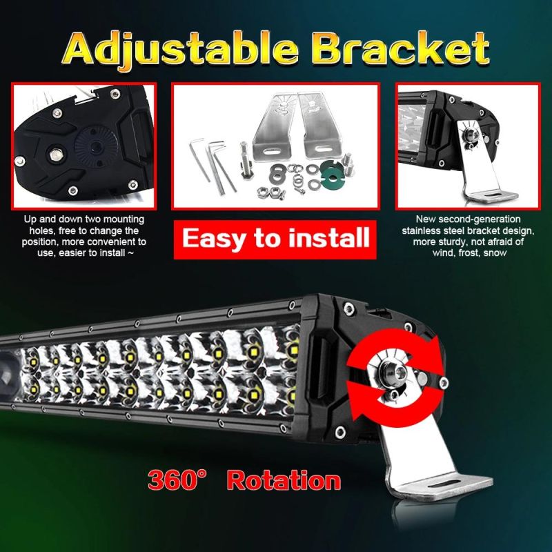 2019 New Dual Row LED Light Bar 4X4 off Road LED Driving Lights14 22 30 40 50inch LED Light Bar with Spot/Flood Beam