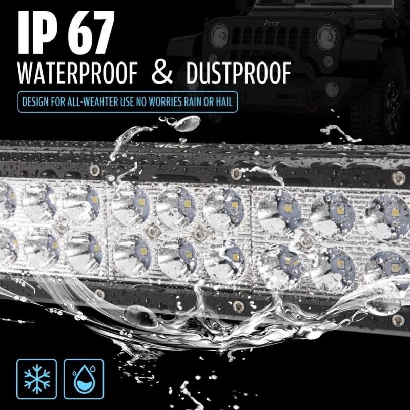 12 Inch LED Light Bar Spot Flood Combo 72W Work Light Driving Offroad Lighting Waterproof for SUV ATV Truck Boat