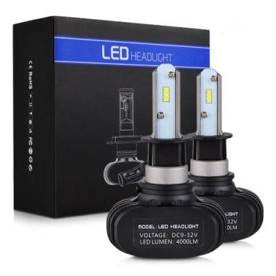 Super Bright 2PCS S1 Auto Lights H3 H8 H11 H4 LED H7 Bulb Car Headlight High Beam 50W 8000lm LED Headlight