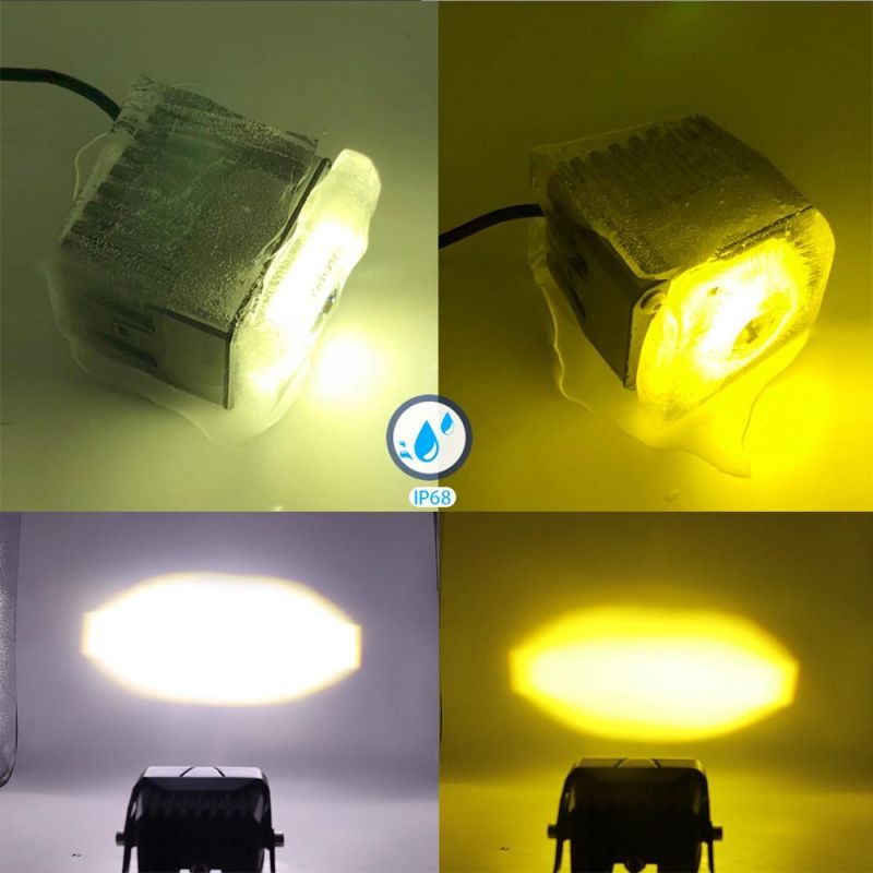 Hot Sale U9 LED Work Light 50W Yellow Low Beam with White Beam LED Laser Series Headlight LED Motorcycle Lights