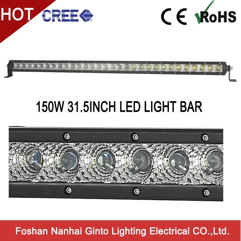 12/24 Volt 150W 31.5inch Single Row CREE LED Light Bar for Offroad 4X4 Truck Car (GT3510-150W)