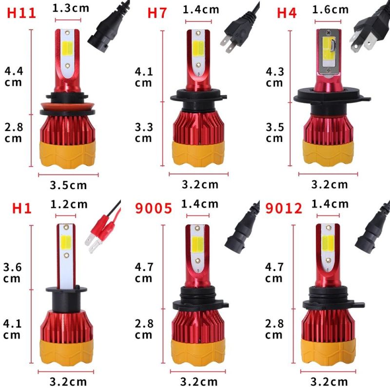 High Power LED Headlight H1h3h7h11auto Lamp 9005 9006 Car Light