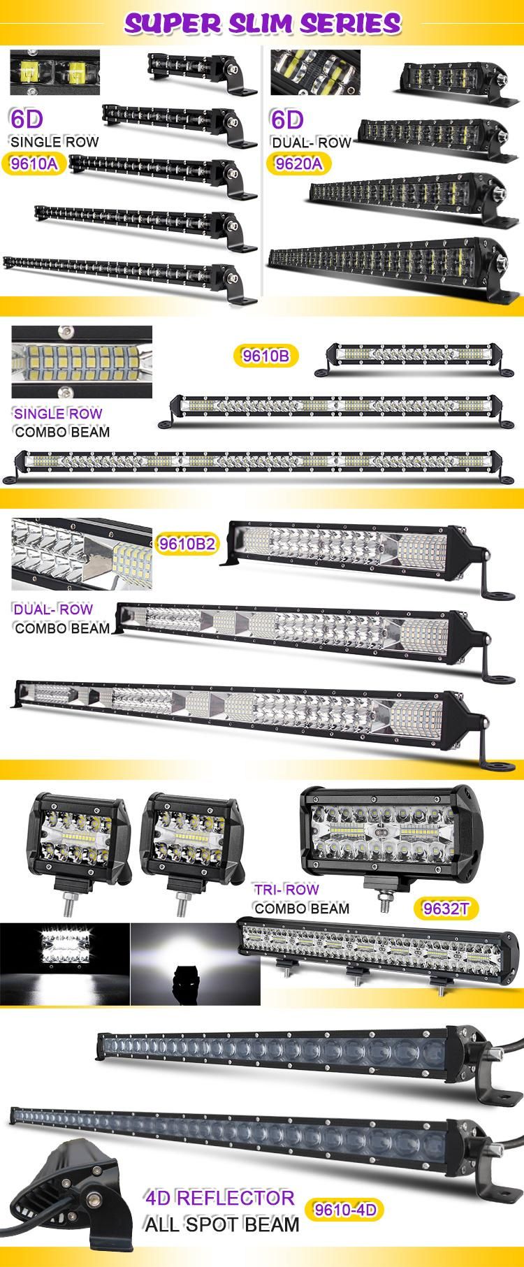 Barras LED off Road Car LED Lighting 12V 24volt Straight Truck Single Row Vehicle Slim LED Light Bar 4X4